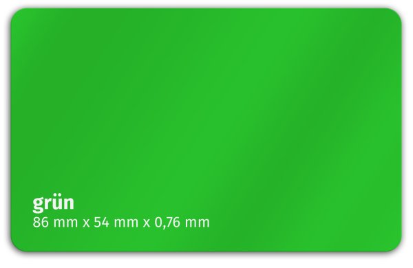 Plastikkarte 86x54mm 760µ grün