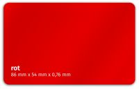 Plastikkarte 86x54mm 760µ rot