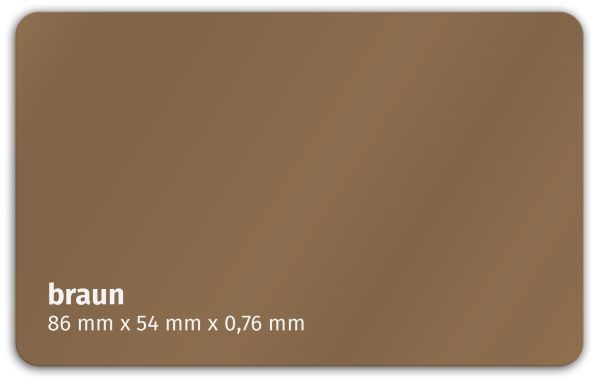 Plastikkarte 86x54mm 760µ braun