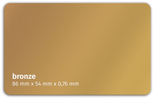 Plastikkarte 86x54mm 760µ bronze metallic