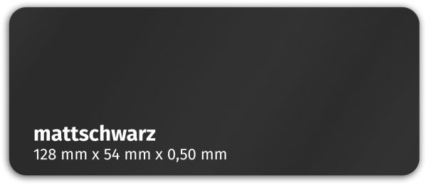 Plastikkarte 128x54mm 500µ mattschwarz