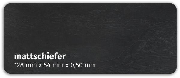 Plastikkarte 128x54mm 500µ mattschiefer