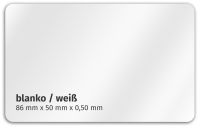 Plastikkarte 86x50mm 500µ weiß / blanko