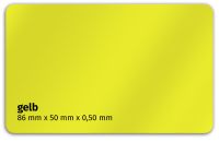 Plastikkarte 86x50mm 500µ gelb
