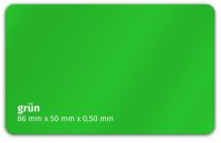 Plastikkarte 86x50mm 500µ grün