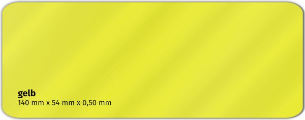 Plastikkarte 140x54mm 500µ gelb