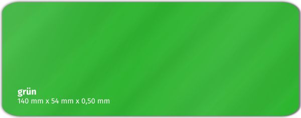 Plastikkarte 140x54mm 500µ grün