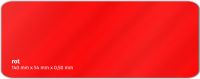 Plastikkarte 140x54mm 500µ rot