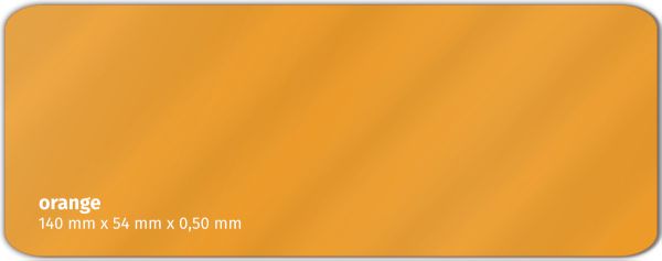 Plastikkarte 140x54mm 500µ orange