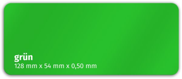 Plastikkarte 128x54mm 500µ grün