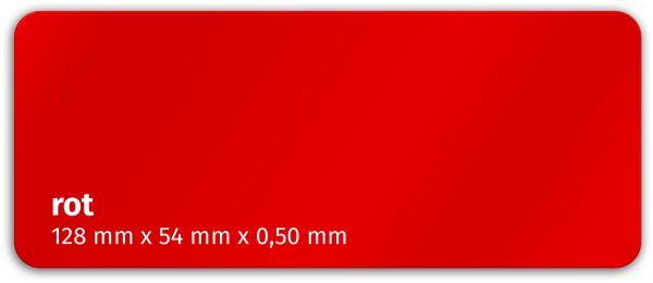 Plastikkarte 128x54mm 500µ rot