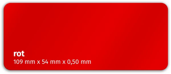 Plastikkarte 109x54mm 500µ rot