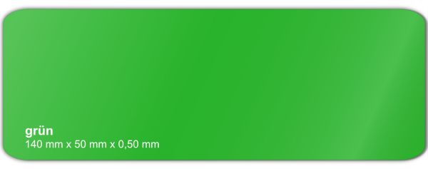 Plastikkarte 140x50mm 500µ grün