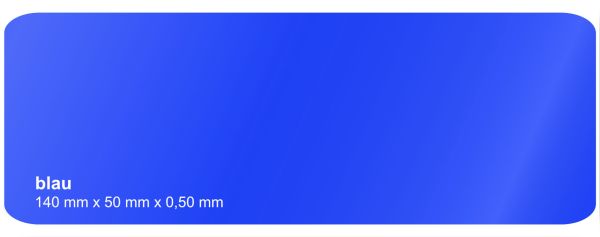Plastikkarte 140x50mm 500µ blau