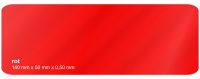Plastikkarte 140x50mm 500µ rot