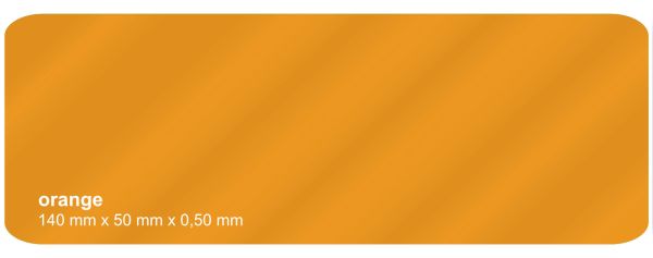 Plastikkarte 140x50mm 500µ orange