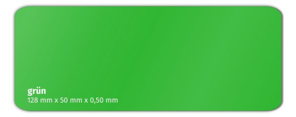 Plastikkarte 128x50mm 500µ grün