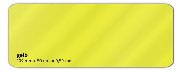 Plastikkarte 109x50mm 500µ gelb