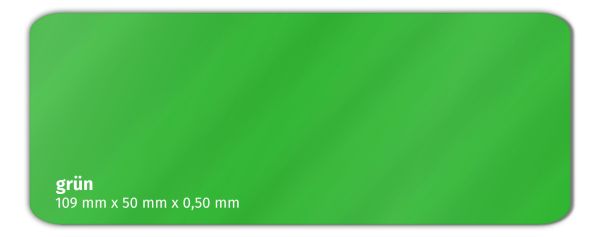 Plastikkarte 109x50mm 500µ grün