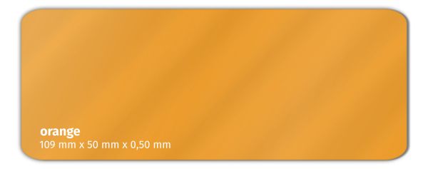 Plastikkarte 109x50mm 500µ orange