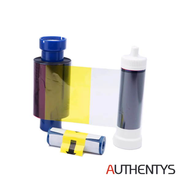 Authentys YMCKOK AU250 Farbband, vollfarbig + schwarz