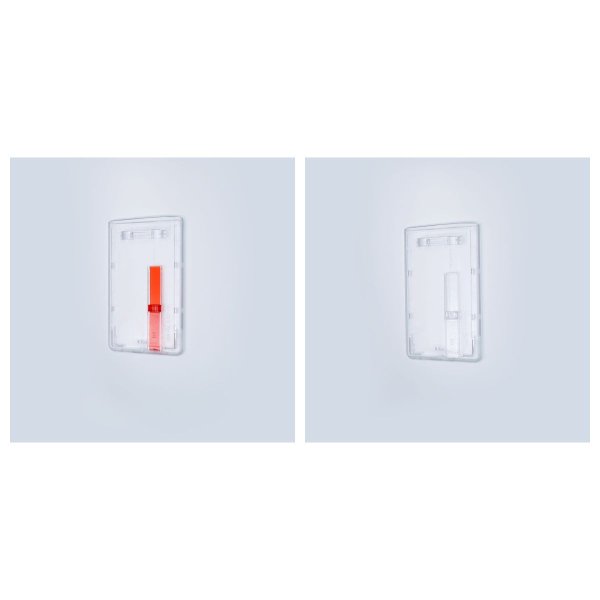Kartenhalter Comfort PLUS 1 Schieber farbig & transparent, Hochformat
