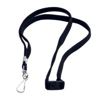 Lanyard 10mm schwarz mit Metalldrehhaken und...