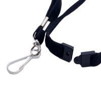 Lanyard 10mm schwarz mit Metalldrehhaken und Sicherheitsverschluss