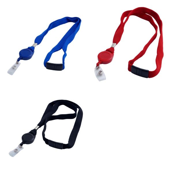 Lanyard 15mm mit Jojo und Textillasche in drei Farben