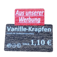 Aktionsreiter "Aus unserer Werbung" 54 x 27 mm