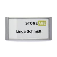 Durable Namensschild Classic 30x65mm mit Kombiklemme, 10 Stk.