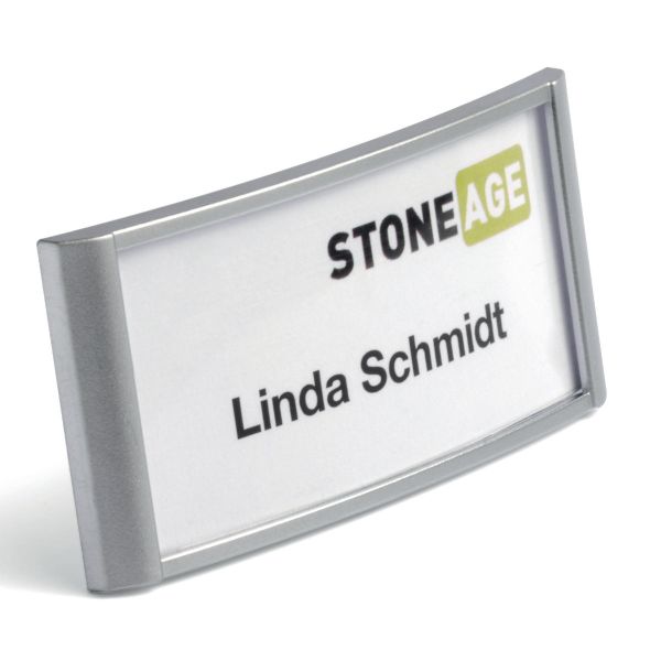 Durable Namensschild Classic 34*74mm mit Kombiklemme, 10 Stk.